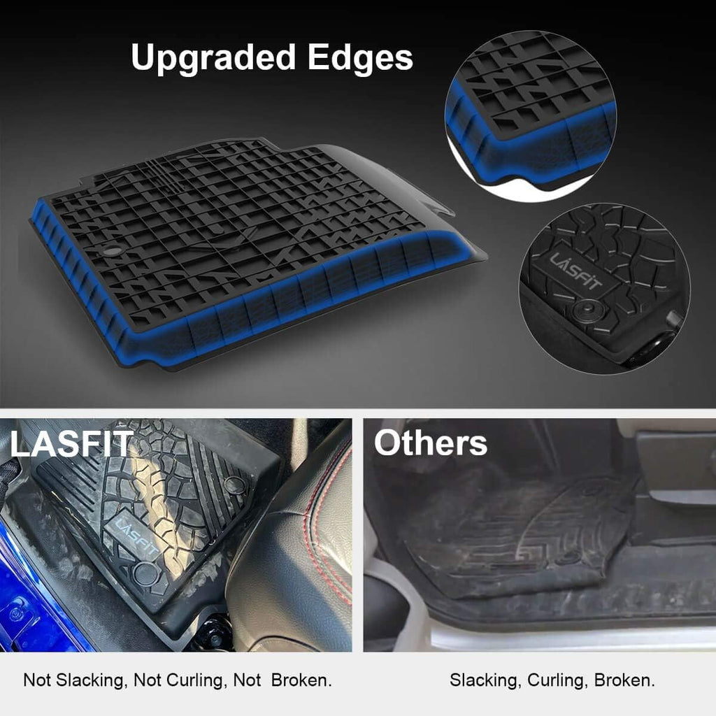 Black All Weather TPE Car Floor Mats W99243