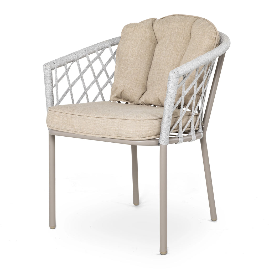 3pcs Steel Rope Bistro Set with Cushions J2117