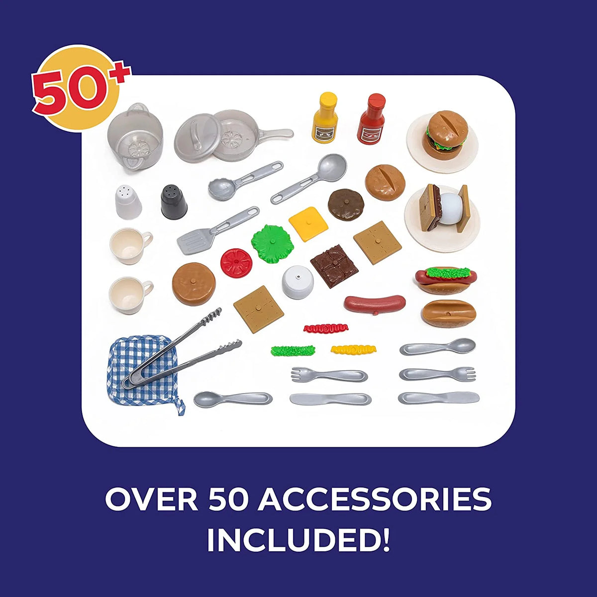 Gray Toddler Outdoor Playhouse with 50pc Accessory Set S455465
