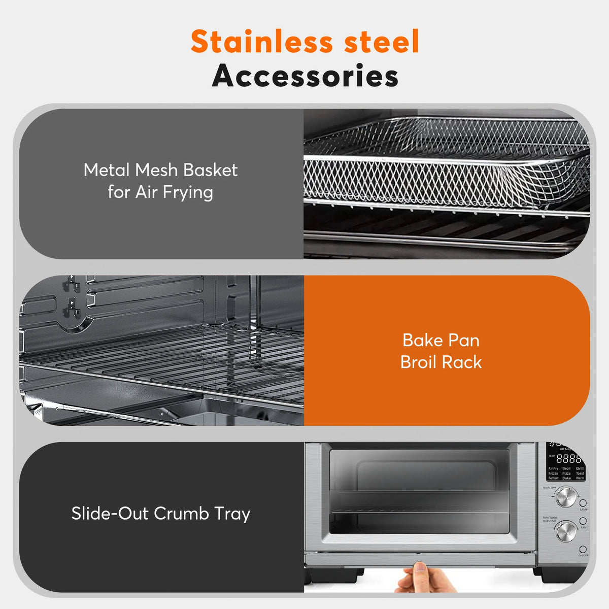 30Qt Stainless Steel Air Fryer Toaster Oven C532