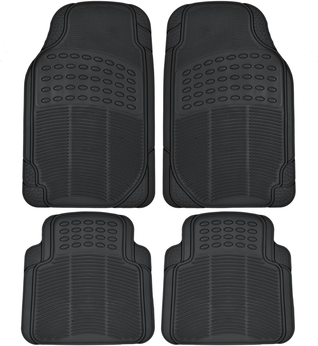 Heavy Duty 4pc Front & Rear Rubber Floor Mats A710989
