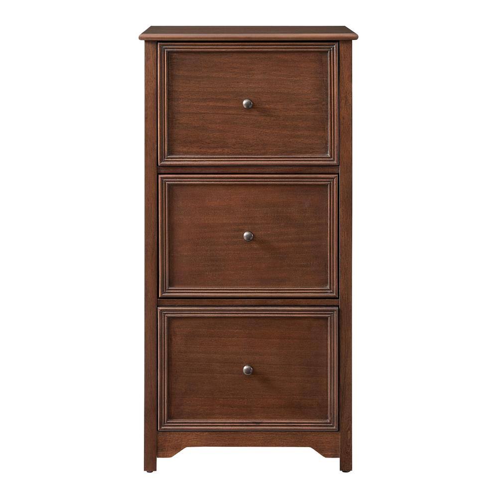 3 Drawer Walnut File Cabinet D25422
