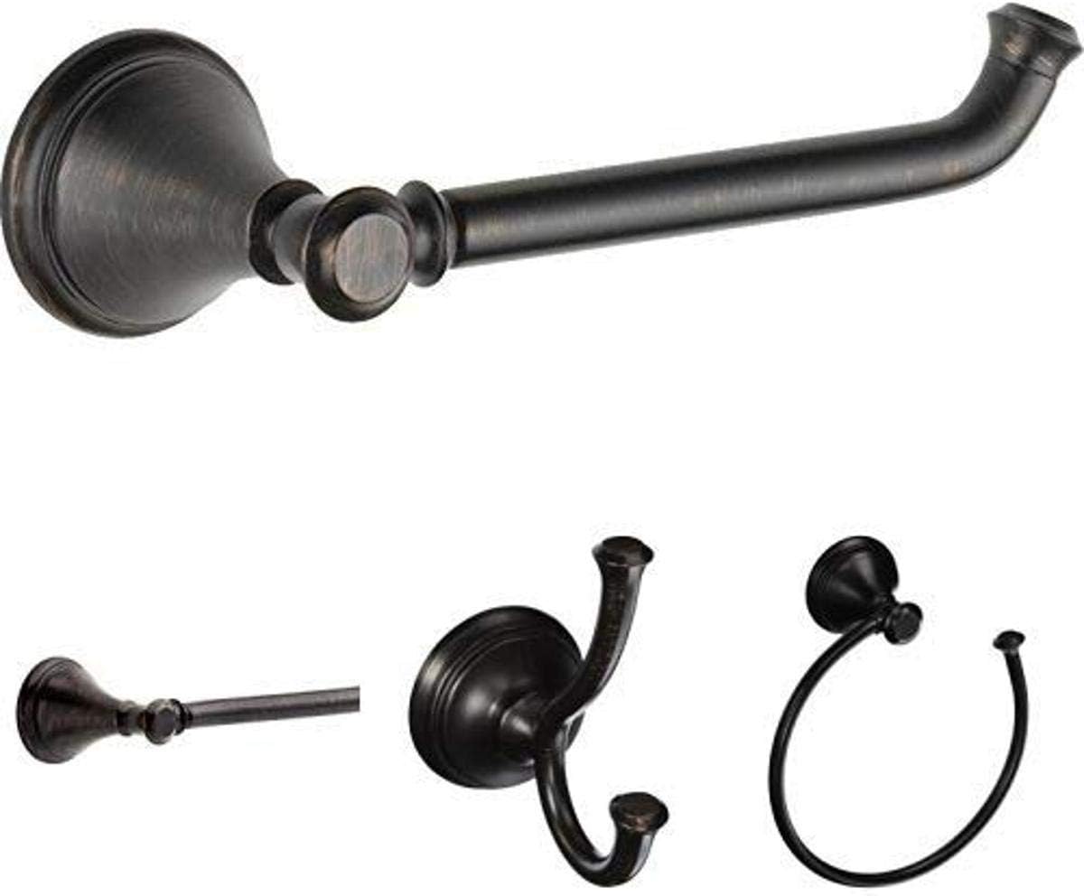 Chrome 4 Piece Bath Hardware Accessory Set K952