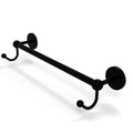 Polished Nickel 36 inch Towel Bar with Integrated Hooks R16967