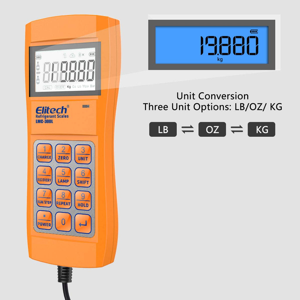 HVAC Scale Digital Refrigerant Charging Weight Scale 220lbs/100kgs B821535