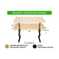 Natural Bamboo Dual Motor Adjustable Computer Desk S39564