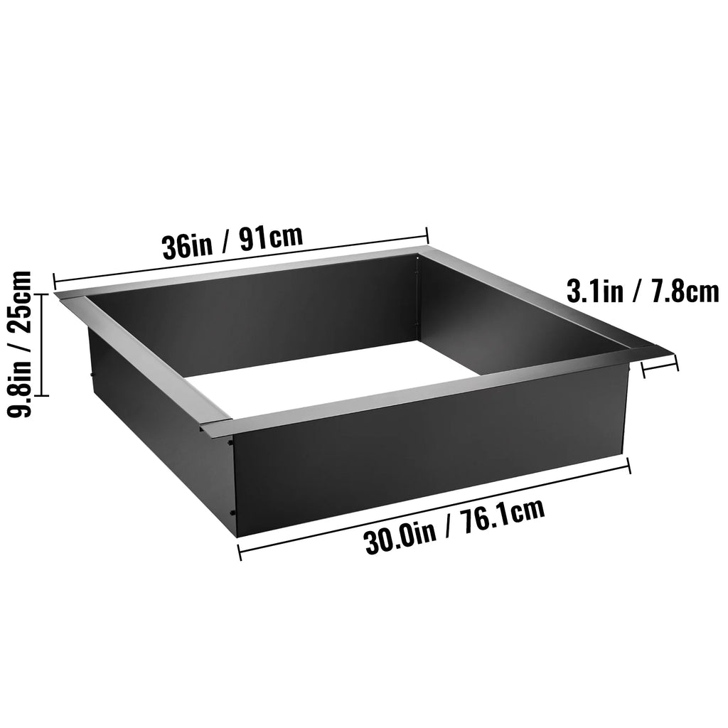 30" Square Heavy Duty Steel Fire Pit Ring C110