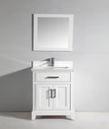 30 in. Single Sink White Vanity & Mirror G8150