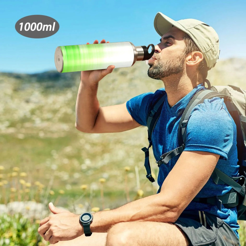 Stainless Steel Water Bottle Gradient Green with Straw Lid Vacuum Insulated Leak Proof Flask 20 OZ F970