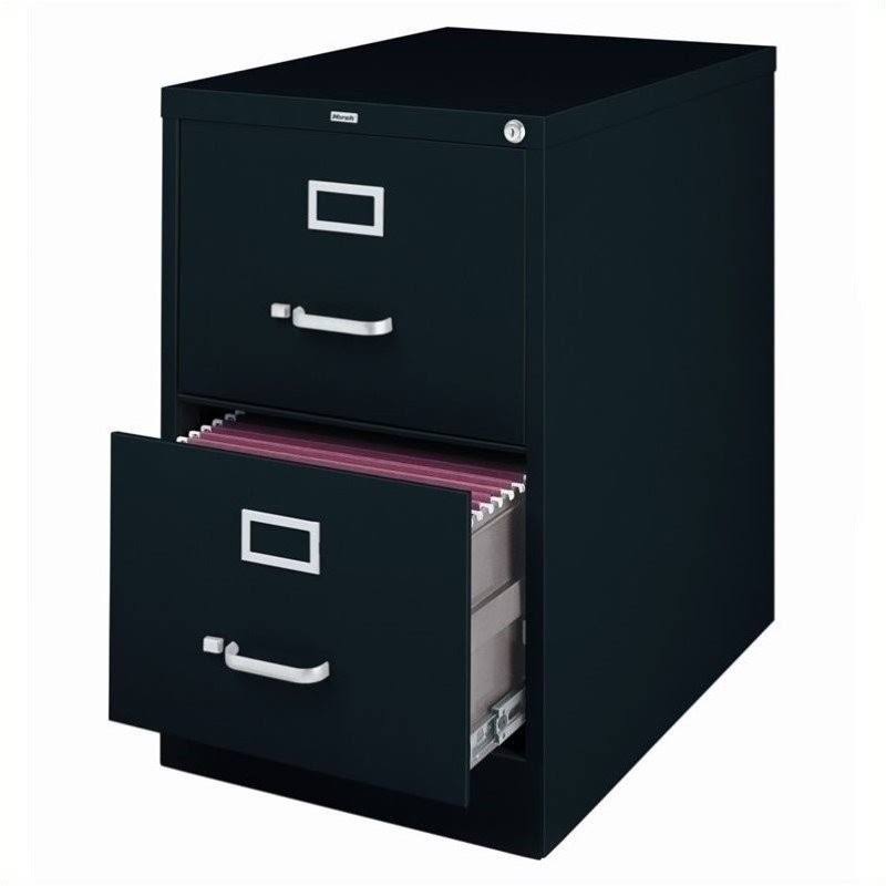 2 Drawer Legal File Cabinet in Black U164