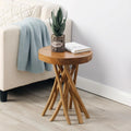 Teak Wood End Table F876