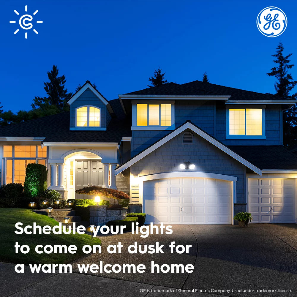 Smart Outdoor Floodlight, Full Color, Bluetooth and Wi-Fi Enabled, Dimmable (2 Pack) L67891