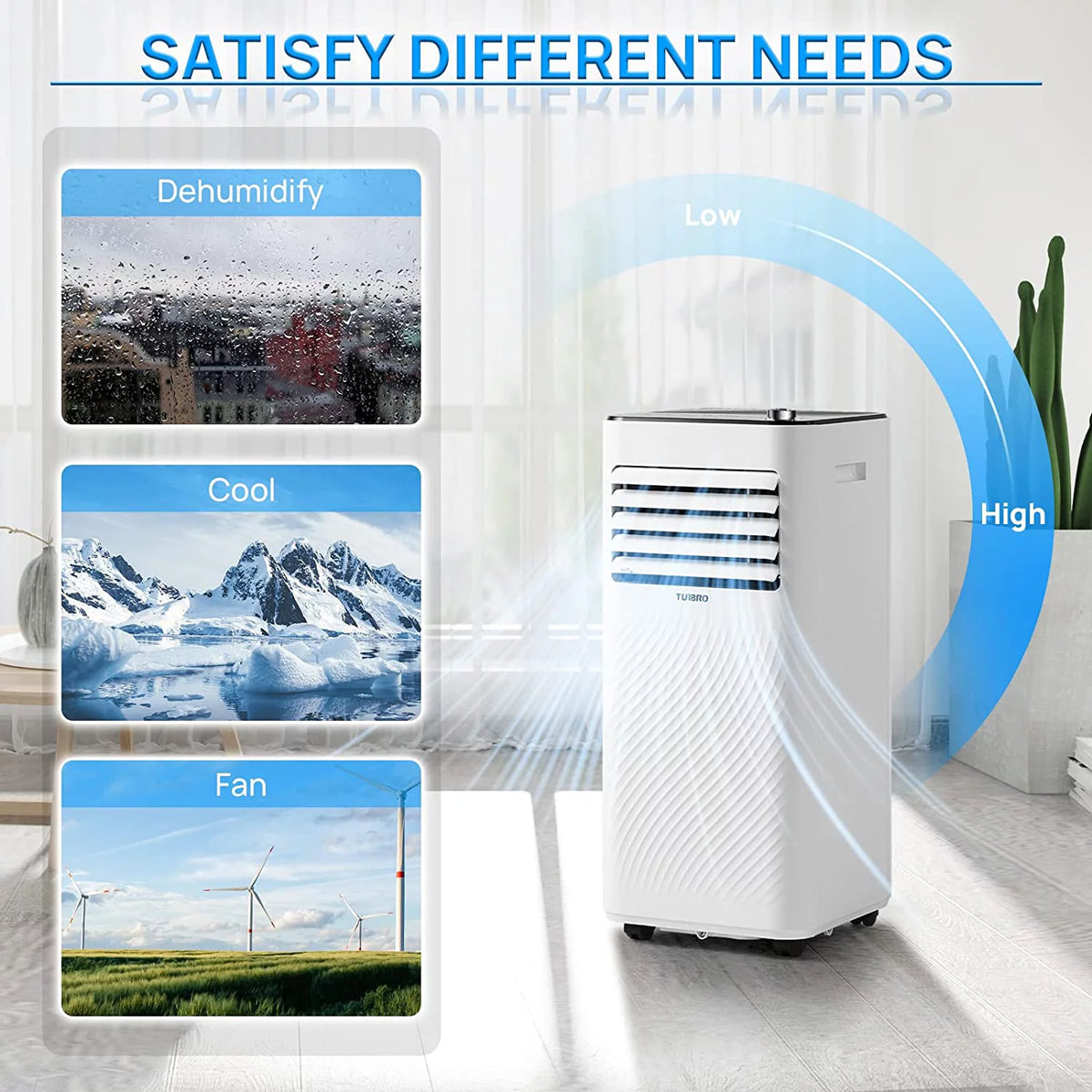 10,000 BTU Portable Air Conditioner, Dehumidifier and Fan L130457