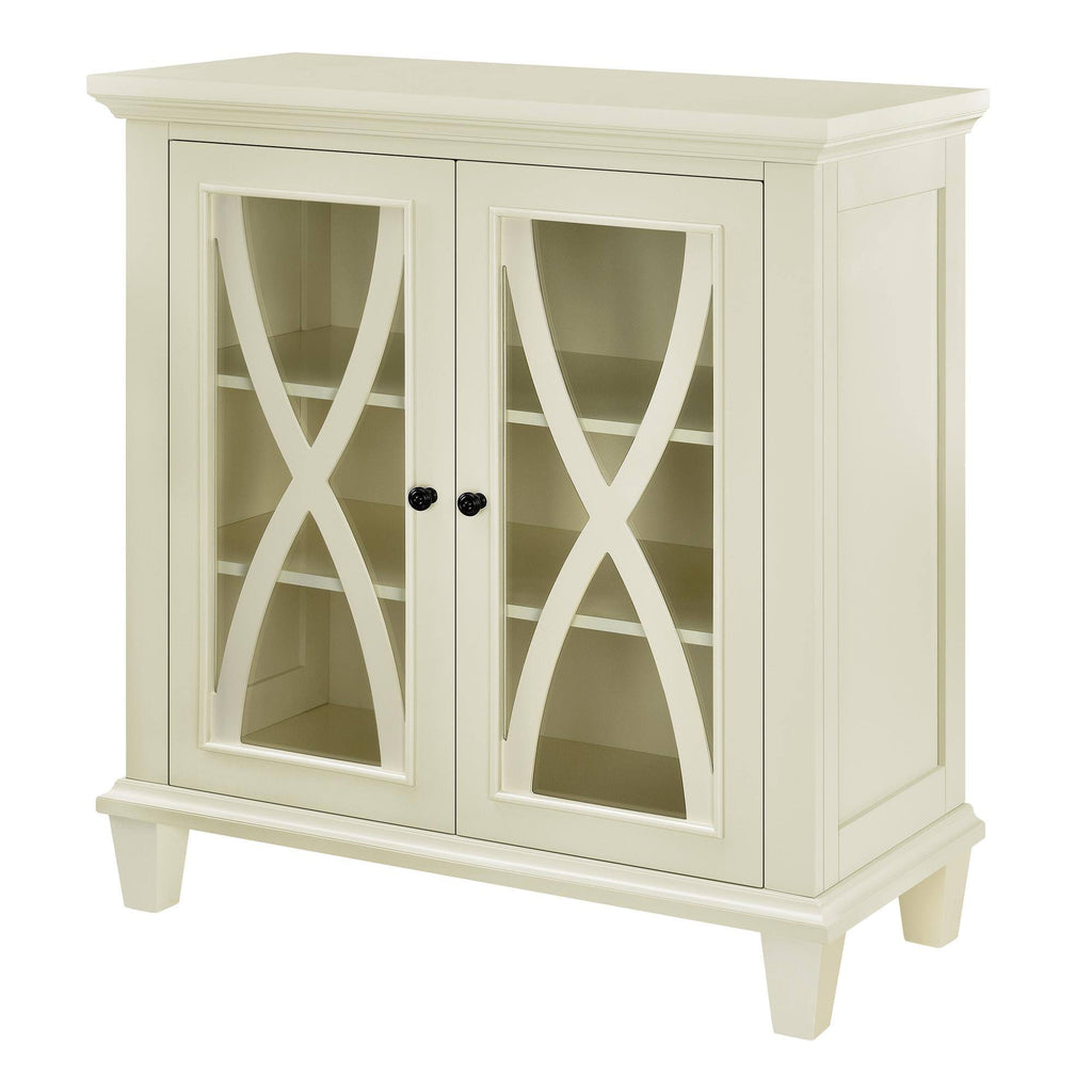 Ivory Double Door Accent Cabinet E9517