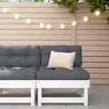 White Solid Wood Pine Sofa with Cushions Z7209