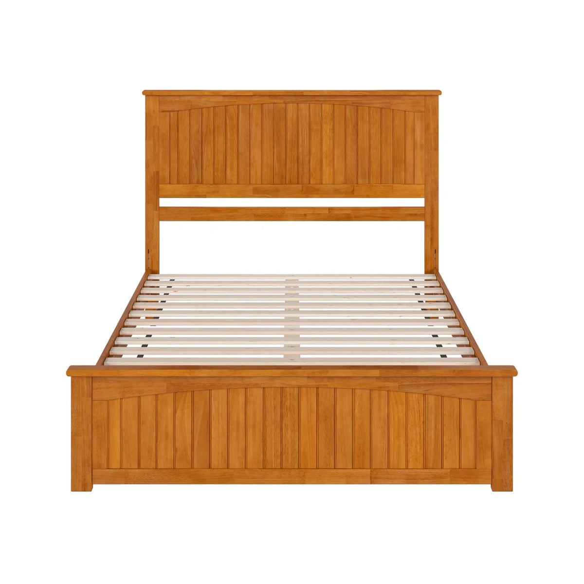 Queen Solid Wood Low Profile Platform Bed with Footboard K996