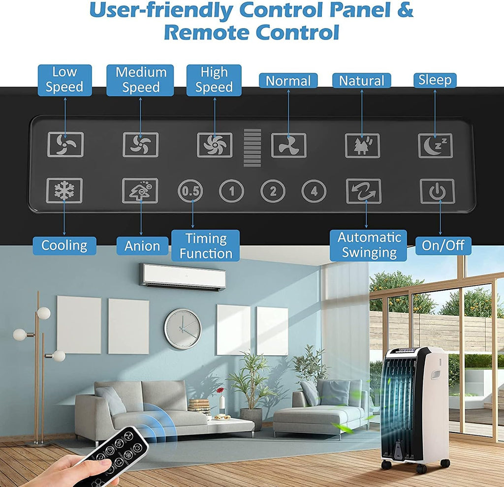 Portable 4-in-1 Evaporative Air Cooler with Humidifier L67989