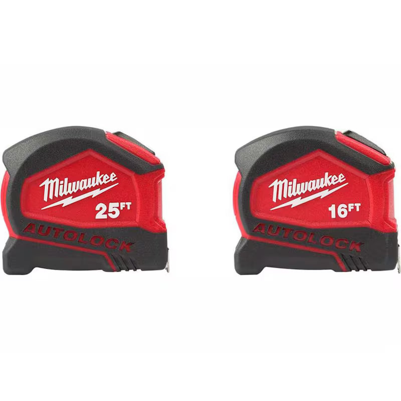 25 ft. and 16 ft. Compact Auto Lock Tape Measure F754342