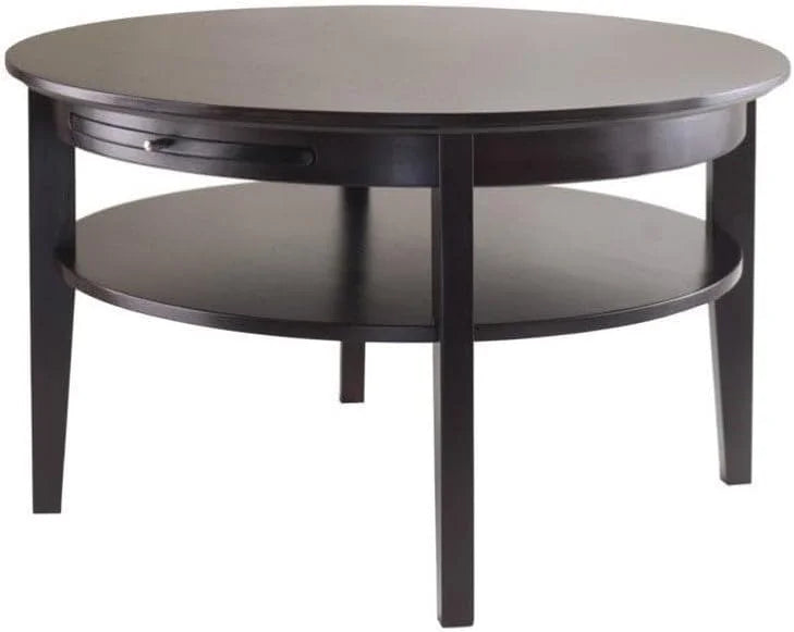 Round Coffee Table with Pull Out Tray C726
