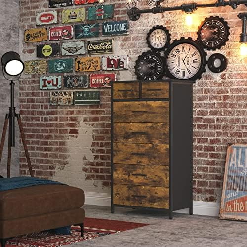 6 Drawer Industrial Wood Dresser N42630