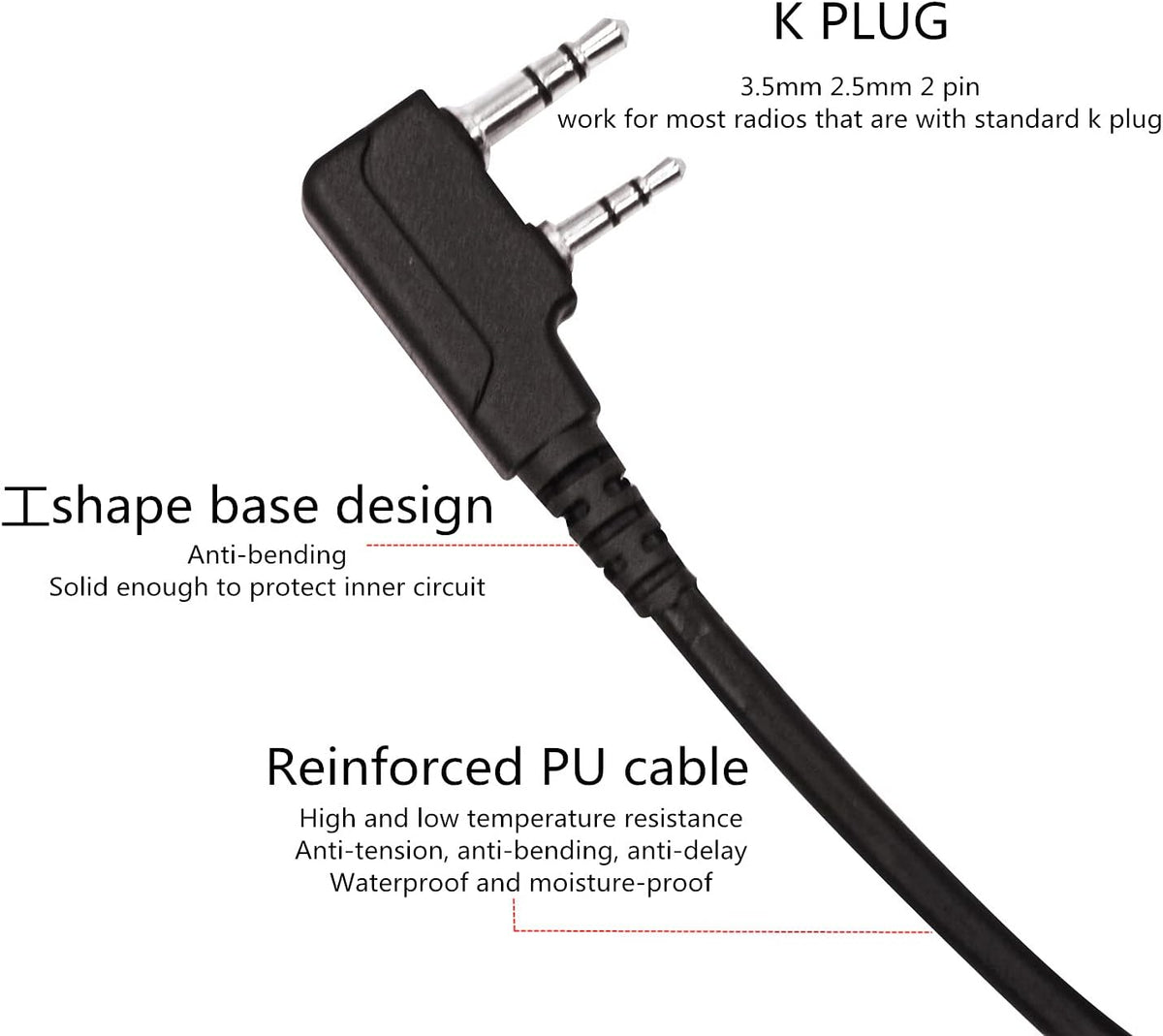 2 Pin PTT Tactical Adapter Connector Z964501