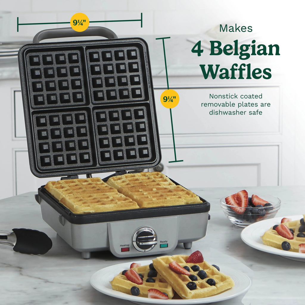 Belgian Waffle Maker with Pancake Plates O56619