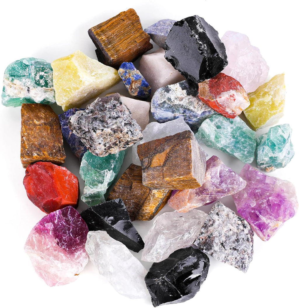 3LB Assorted Natural Stone Mix Raw Gemstone Rough Stones Crystals A609