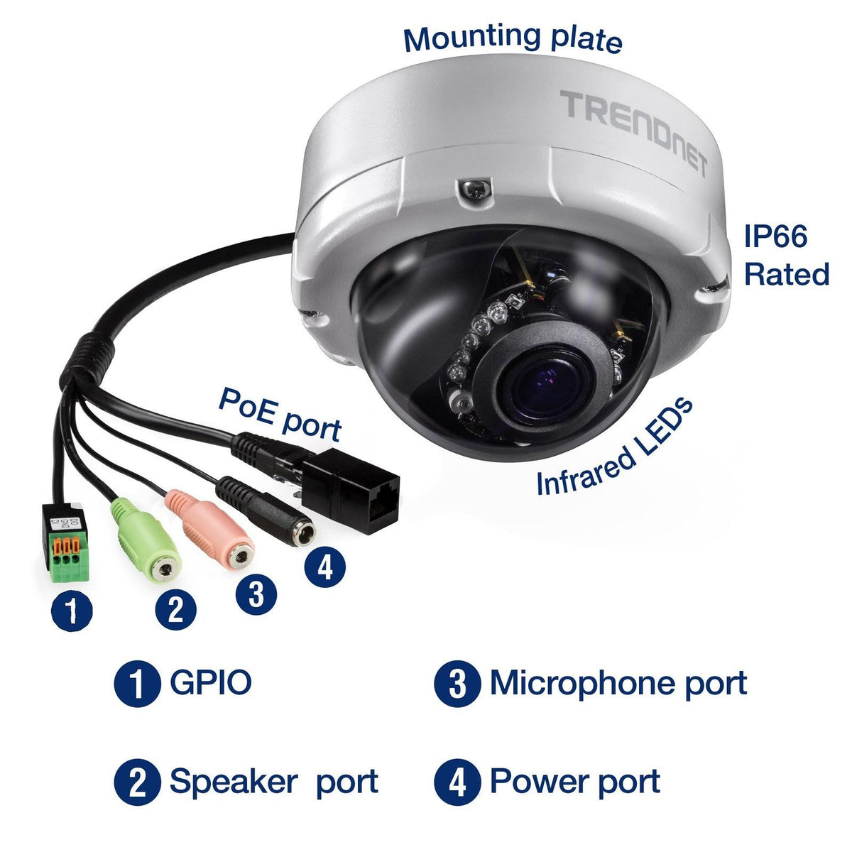 4 Mp Varifocal PoE IR Dome Network Camera H263610
