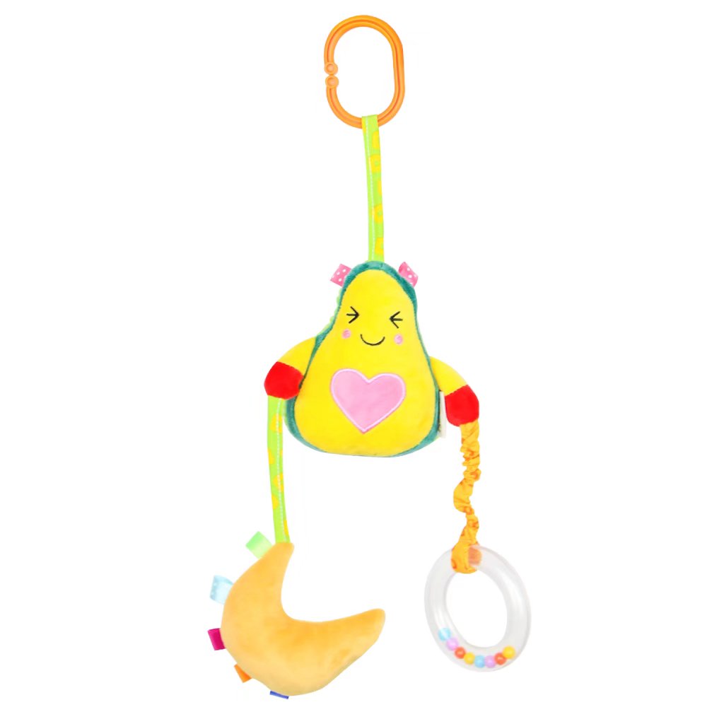 Avocado Baby Stroller Plush Toy Teething Rattle W210013