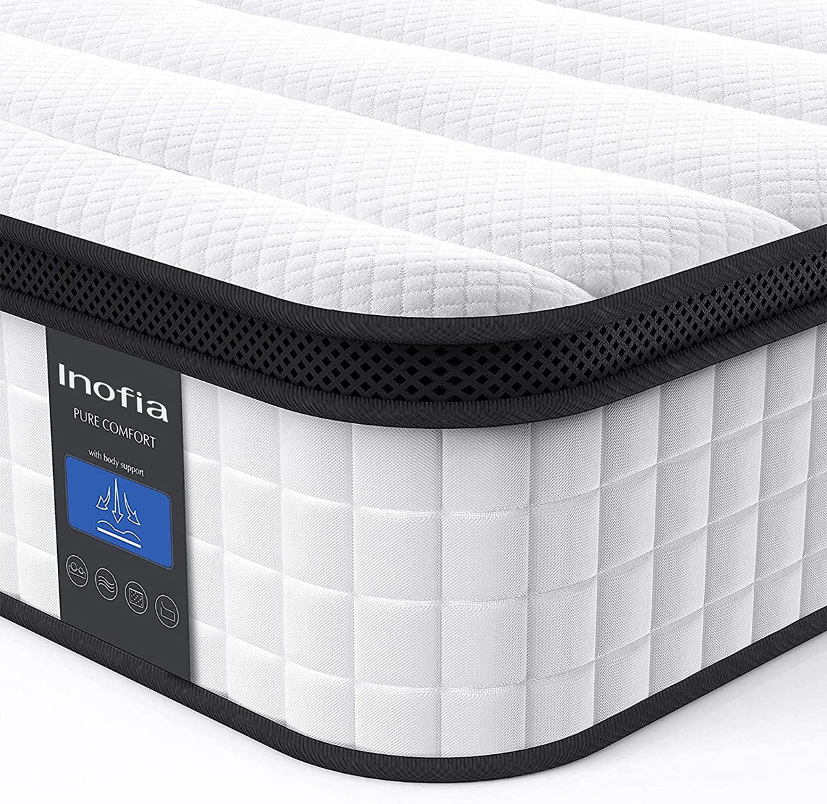 10 inch Hybrid Twin Size Memory Foam Mattress D6922