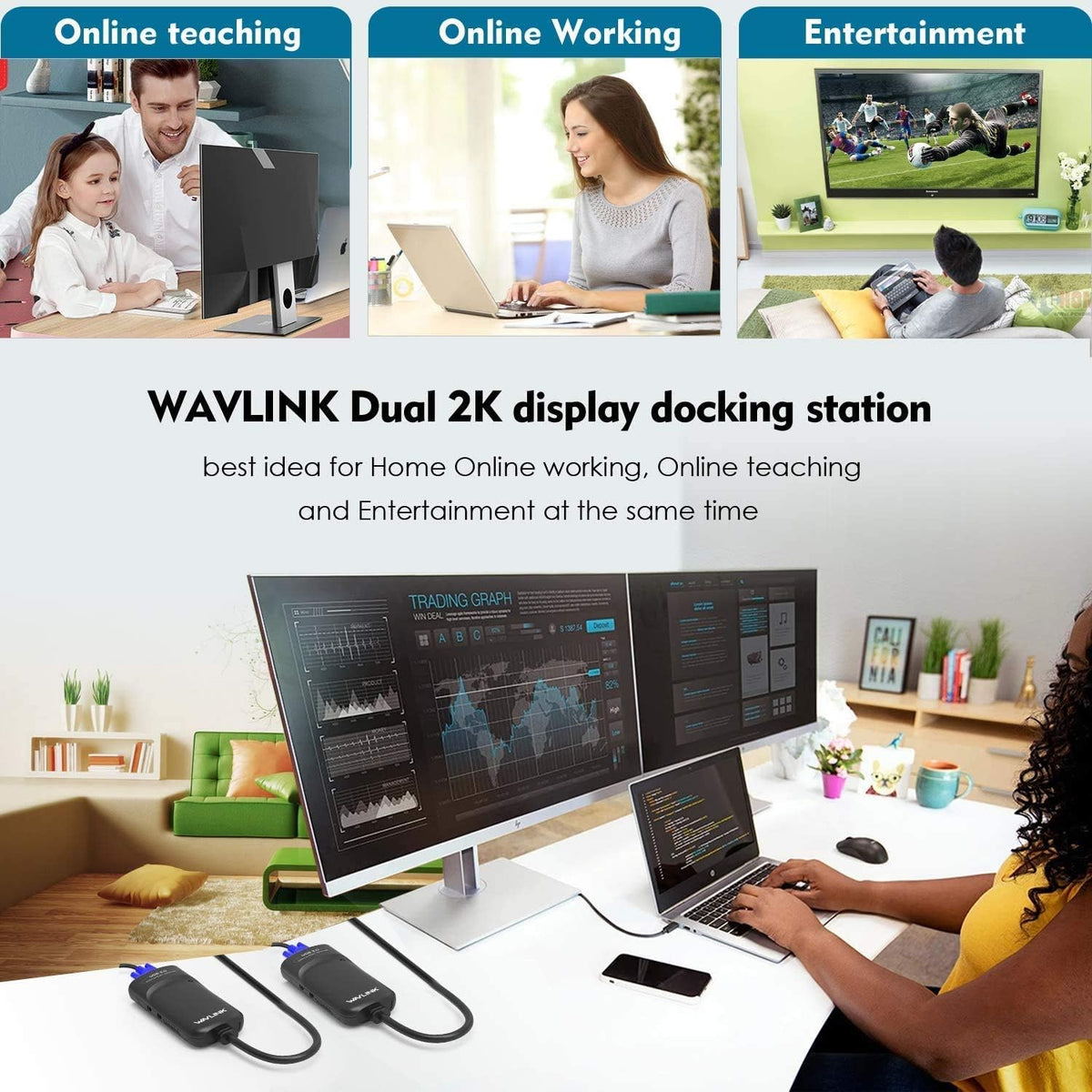 USB 3.0 to DVI/HDMI/VGA Universal Video Graphics Adapter with Audio Port A66323