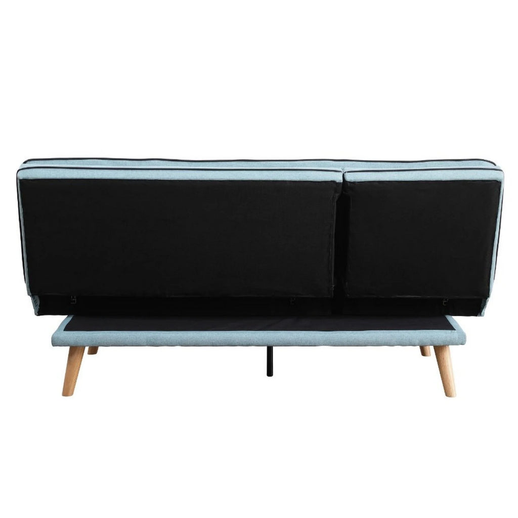Blue Tufted Sofa with Angled Legs Q6826