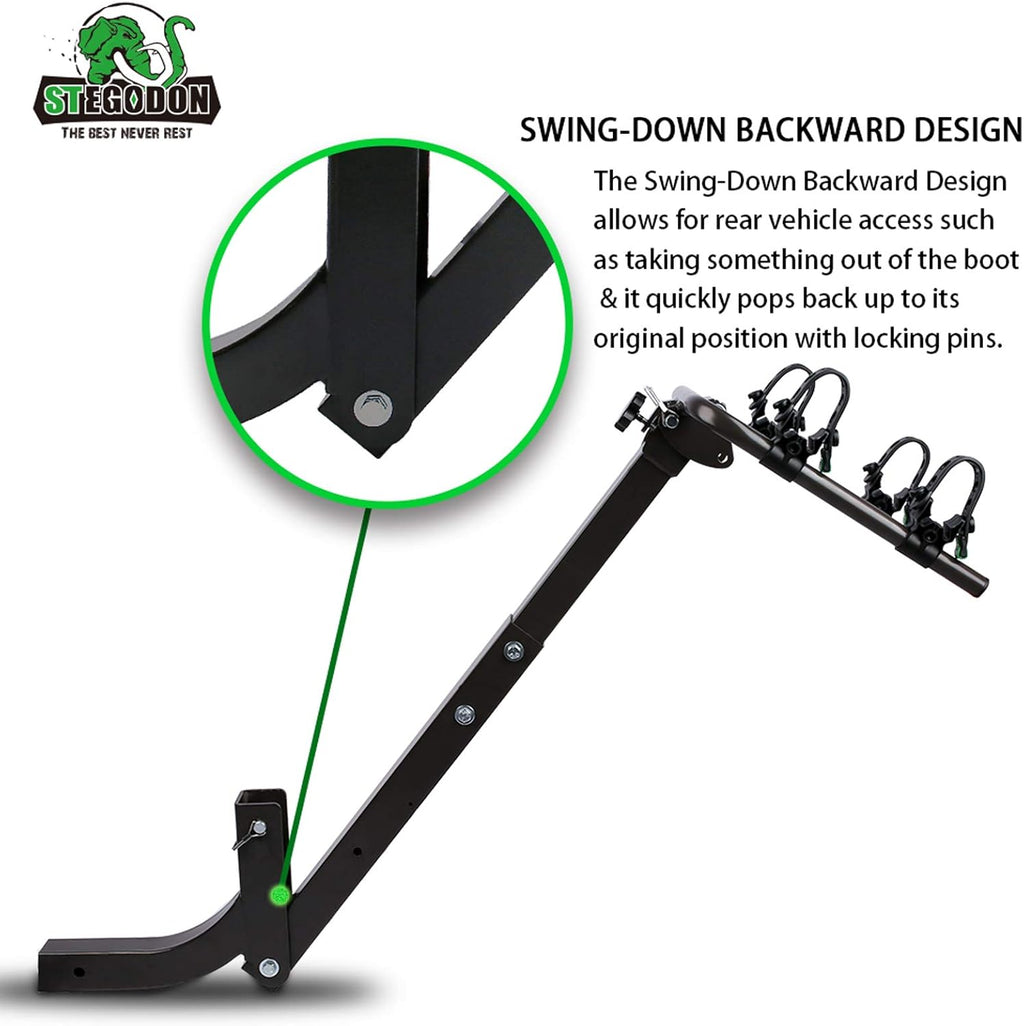 2 Bike Hitch Rack 2'' Hitch Receiver Heavy Duty Bicycle Carrier Racks Hitch Mount Double Foldable Rack Pack of 2 F1033