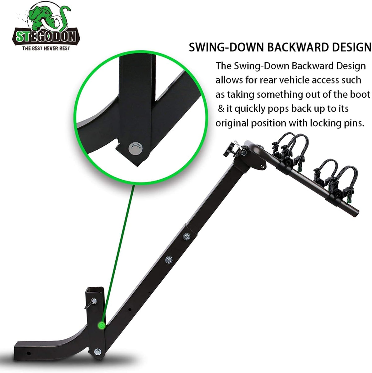 2 Bike Hitch Rack 2'' Hitch Receiver Heavy Duty Bicycle Carrier Racks Hitch Mount Double Foldable Rack Pack of 2 F1033