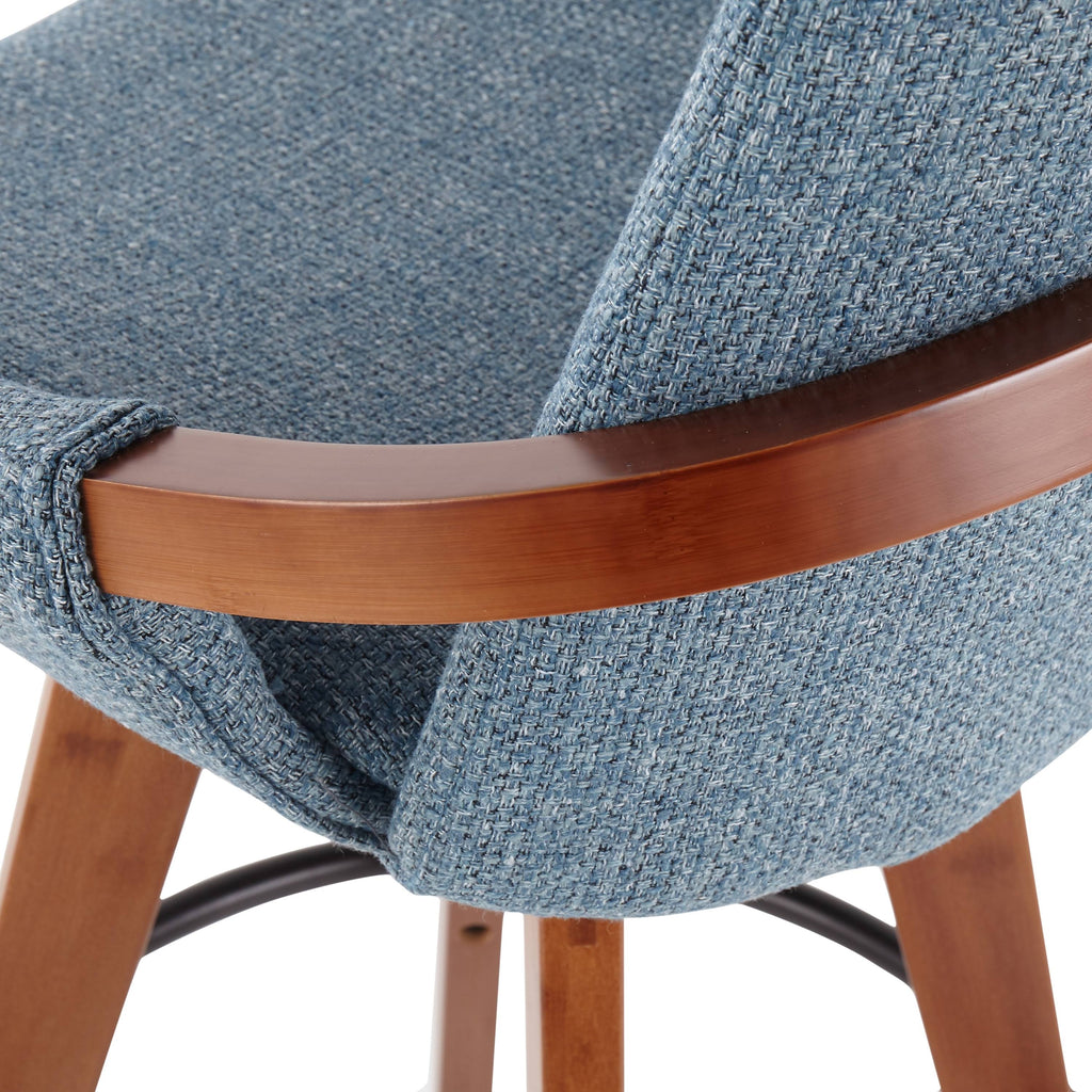 Blue Noise Fabric Counter Stool O229617