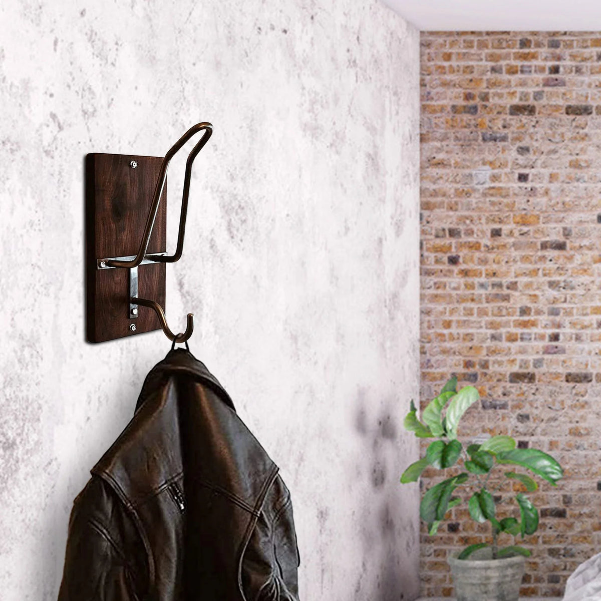Motorcycle Helmet Rack & Jacket Hook V736319