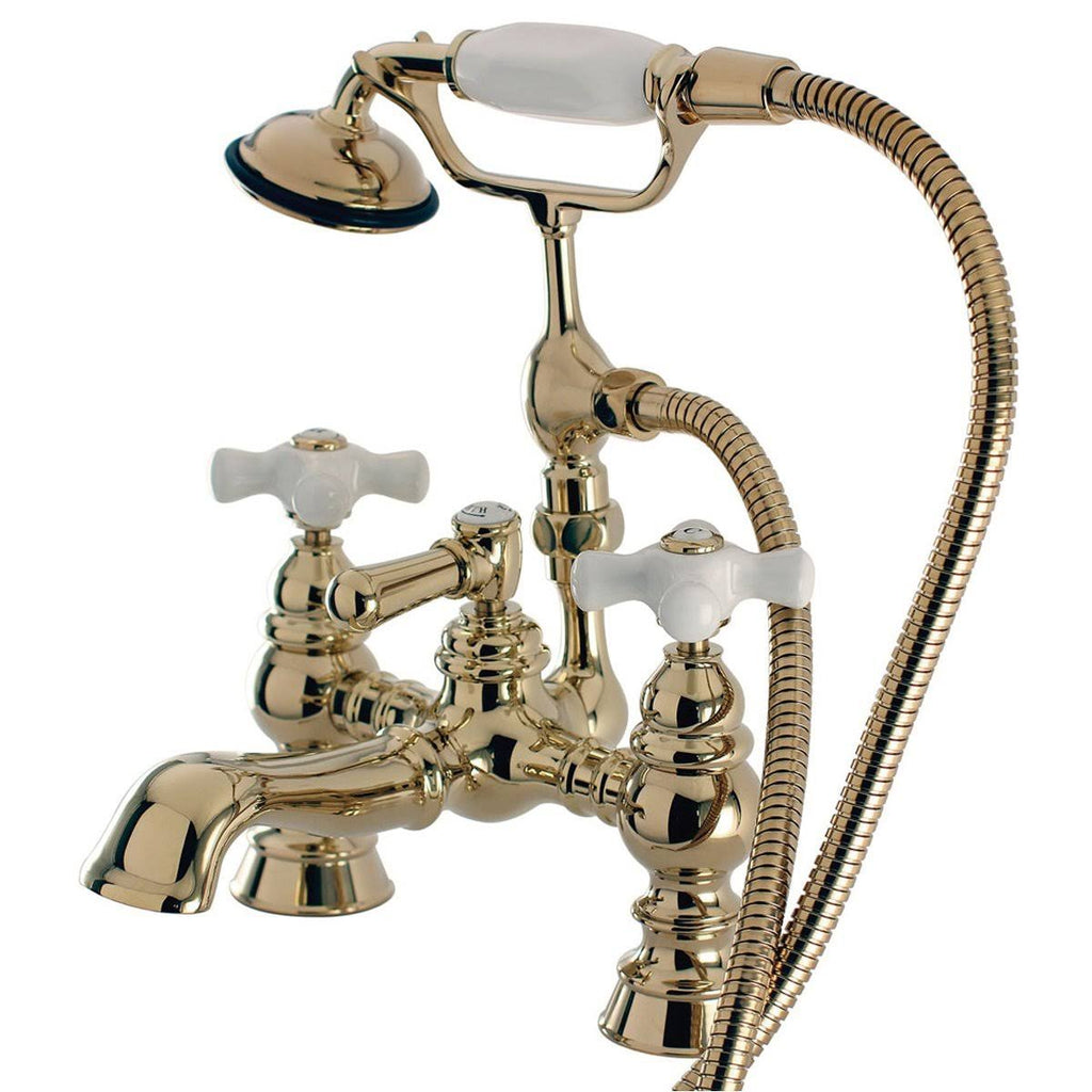 Vintage Deck Mount Clawfoot Tub Filler with Hand Shower D967