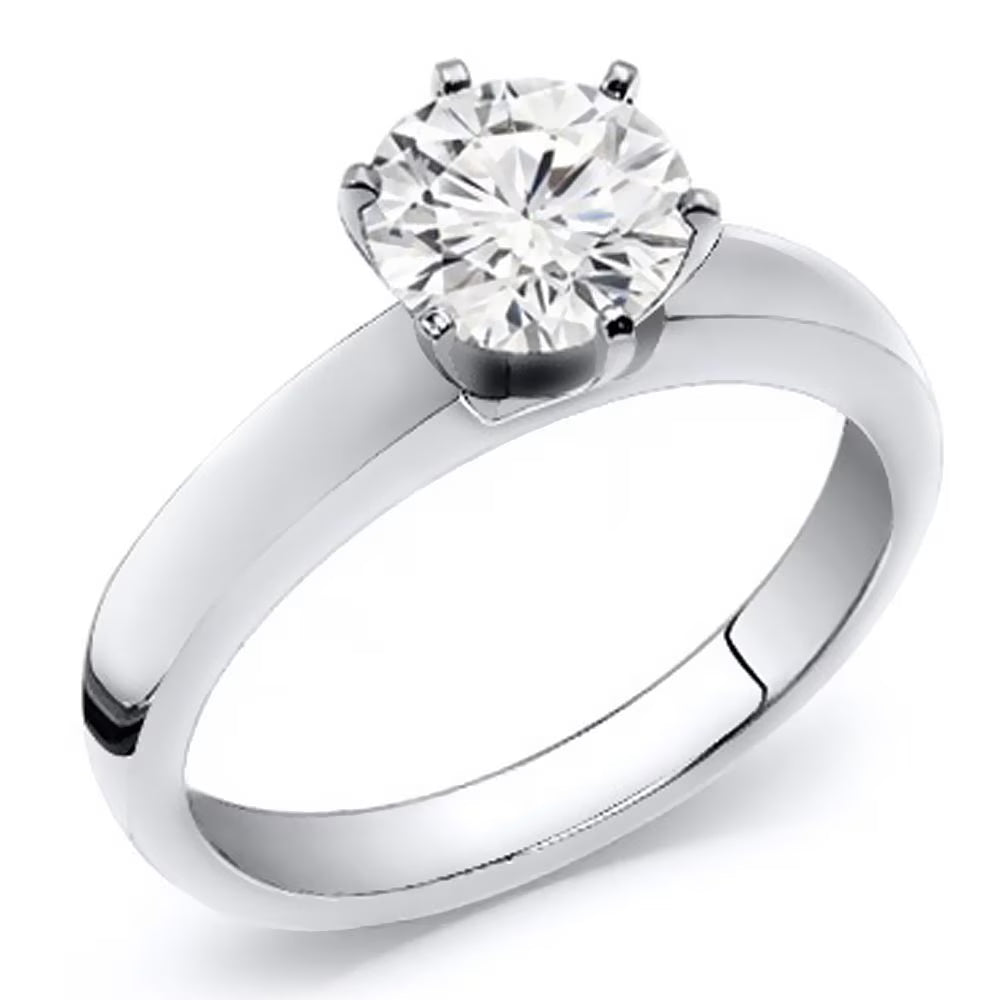 Platinum Diamond Solitaire Ring 0.65 cttw. Size 12 A28921