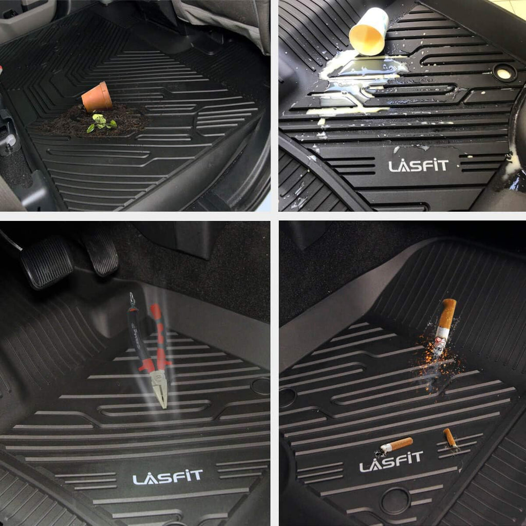 Black All Weather TPE Car Floor Mats W99243