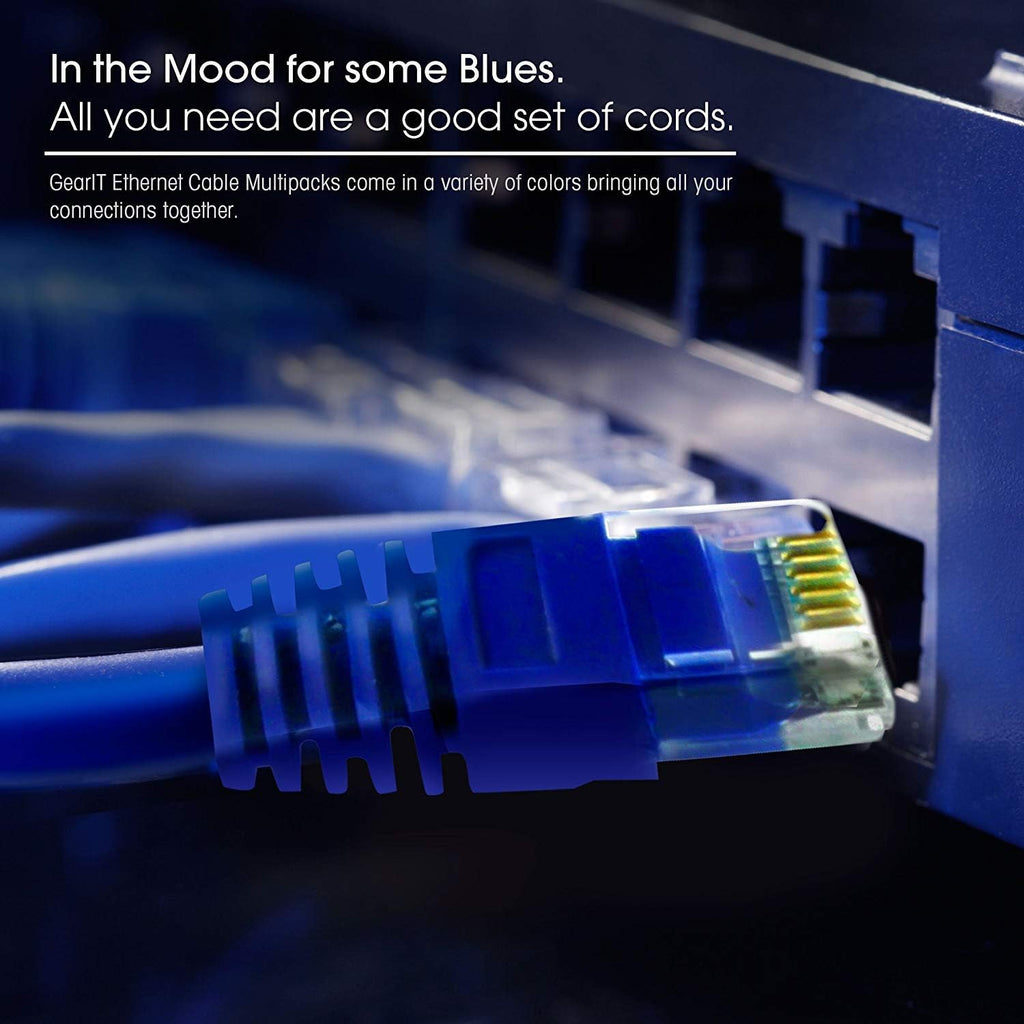 Blue Cat5e Ethernet Patch Cable 10 Feet 20-Pack A826