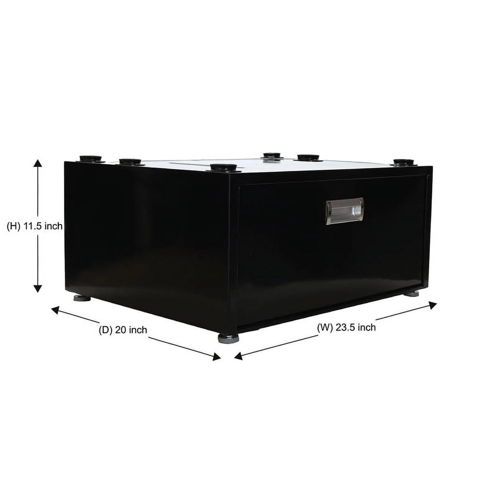 Black Laundry Pedestal with Drawer F8229