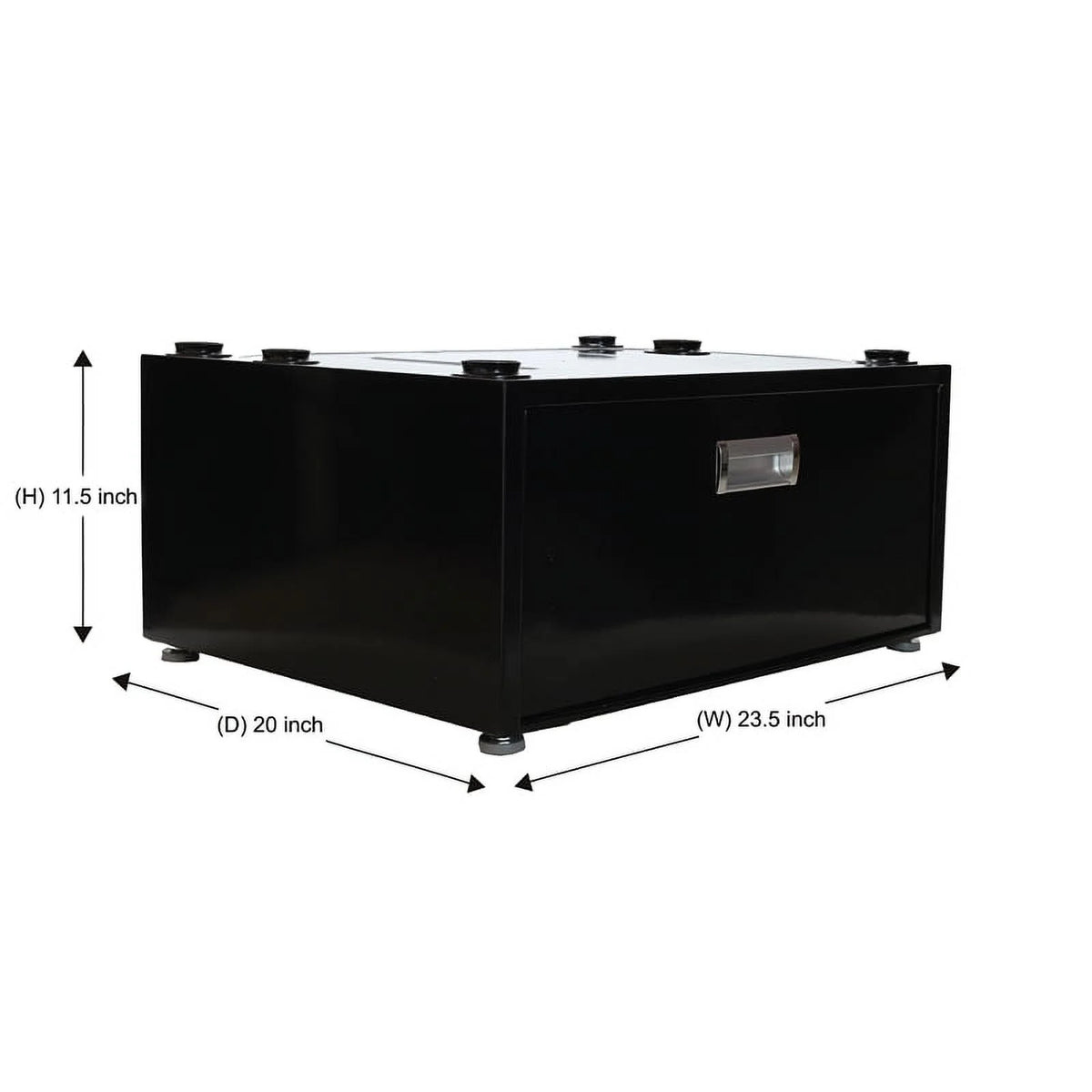 Black Laundry Pedestal with Drawer F8229