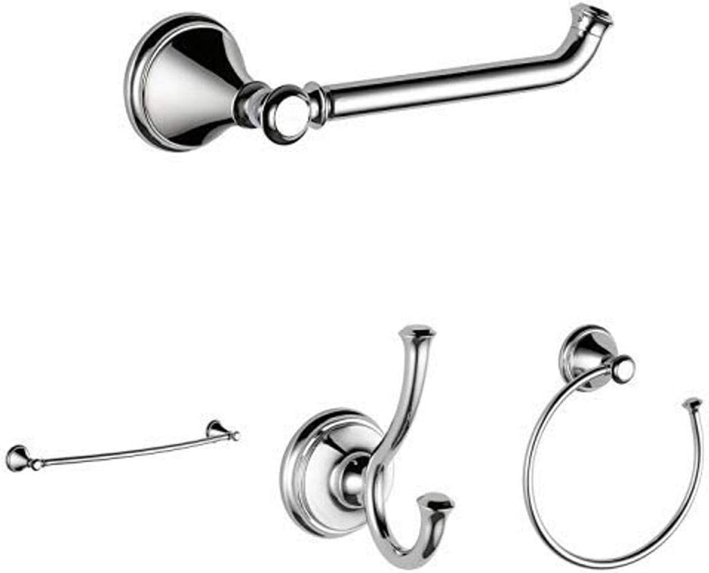 Chrome 4 Piece Bath Hardware Accessory Set K952
