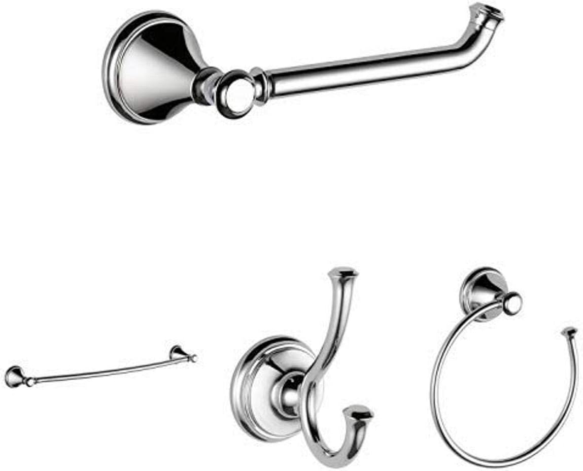 Chrome 4 Piece Bath Hardware Accessory Set K952