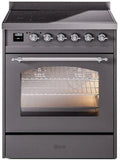 30 Induction Range with Electric Oven in Matte Graphite K9022