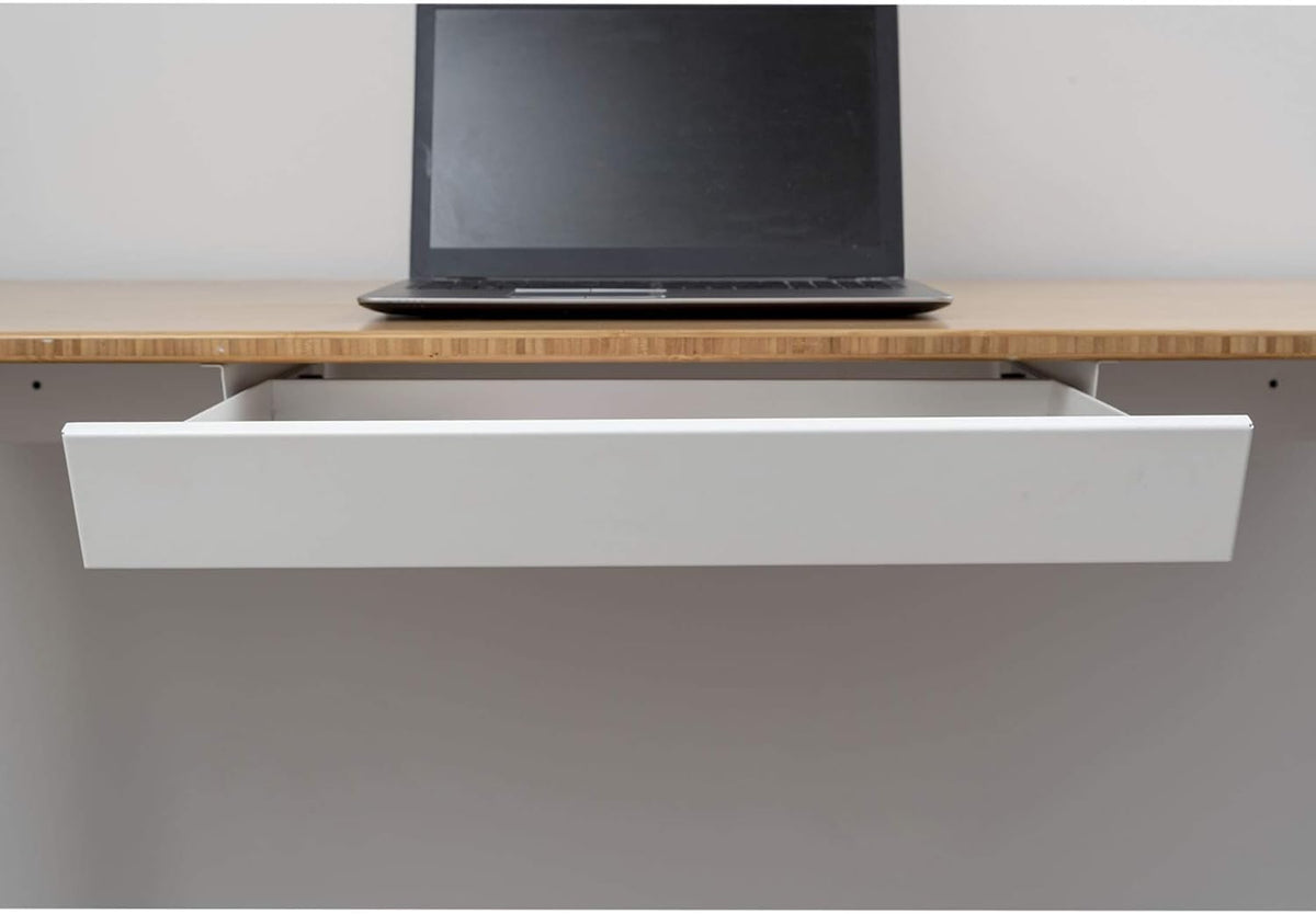 White Sliding Under-Desk Drawer Storage Organizer W6368