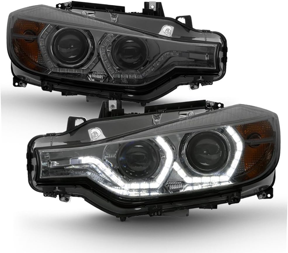 Black LED DRL Projector Headlights W96679