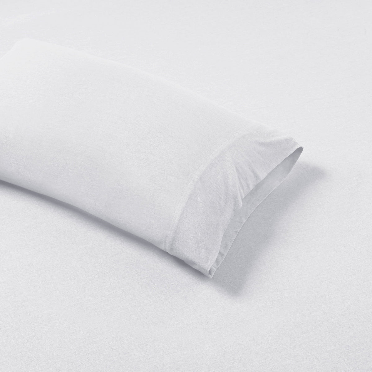 Cotton Blend Jersey Knit 4 Piece White Queen Sheet Set K4938