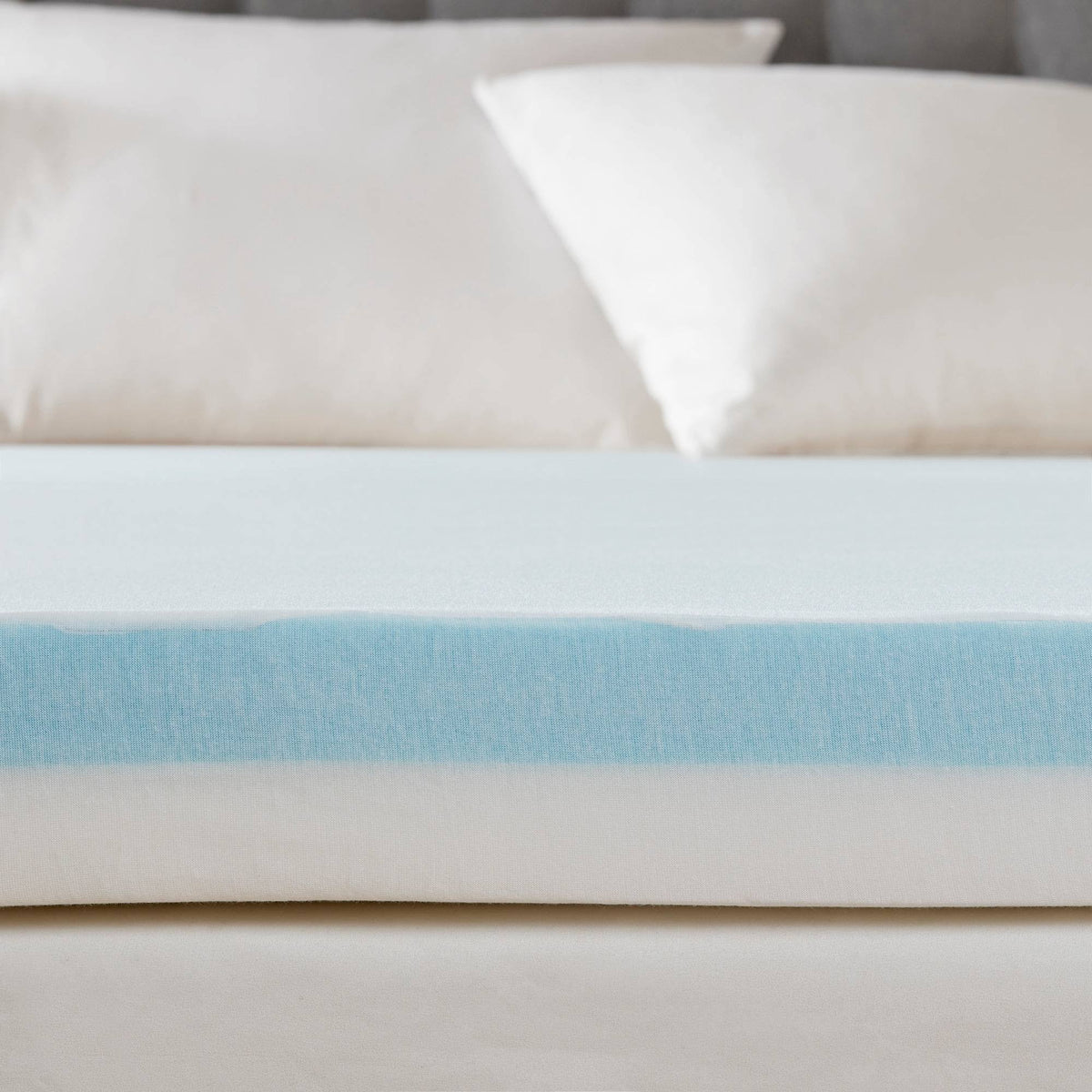 White Twin Memory Foam Mattress Topper V7354