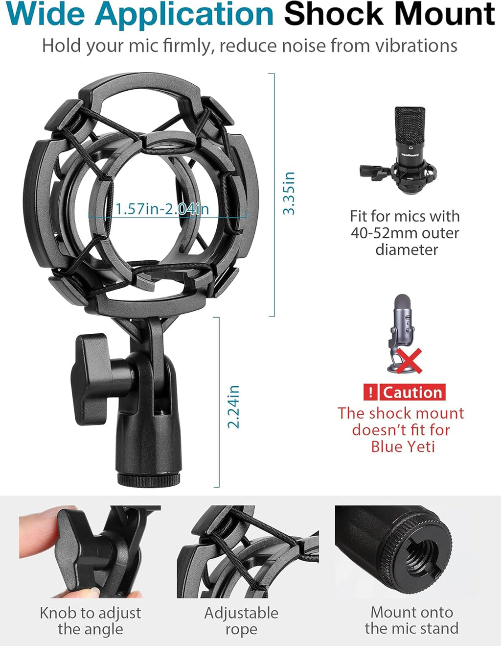 Boom Scissor Arm Microphone Stand with Shock Mount, Pack of 2 L270901